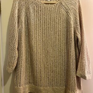 J. Jill Women's Tan Knit Sweater